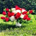 Charlton Home Artificial Red Rose and Eucalyptus Centerpiece EOVS1088